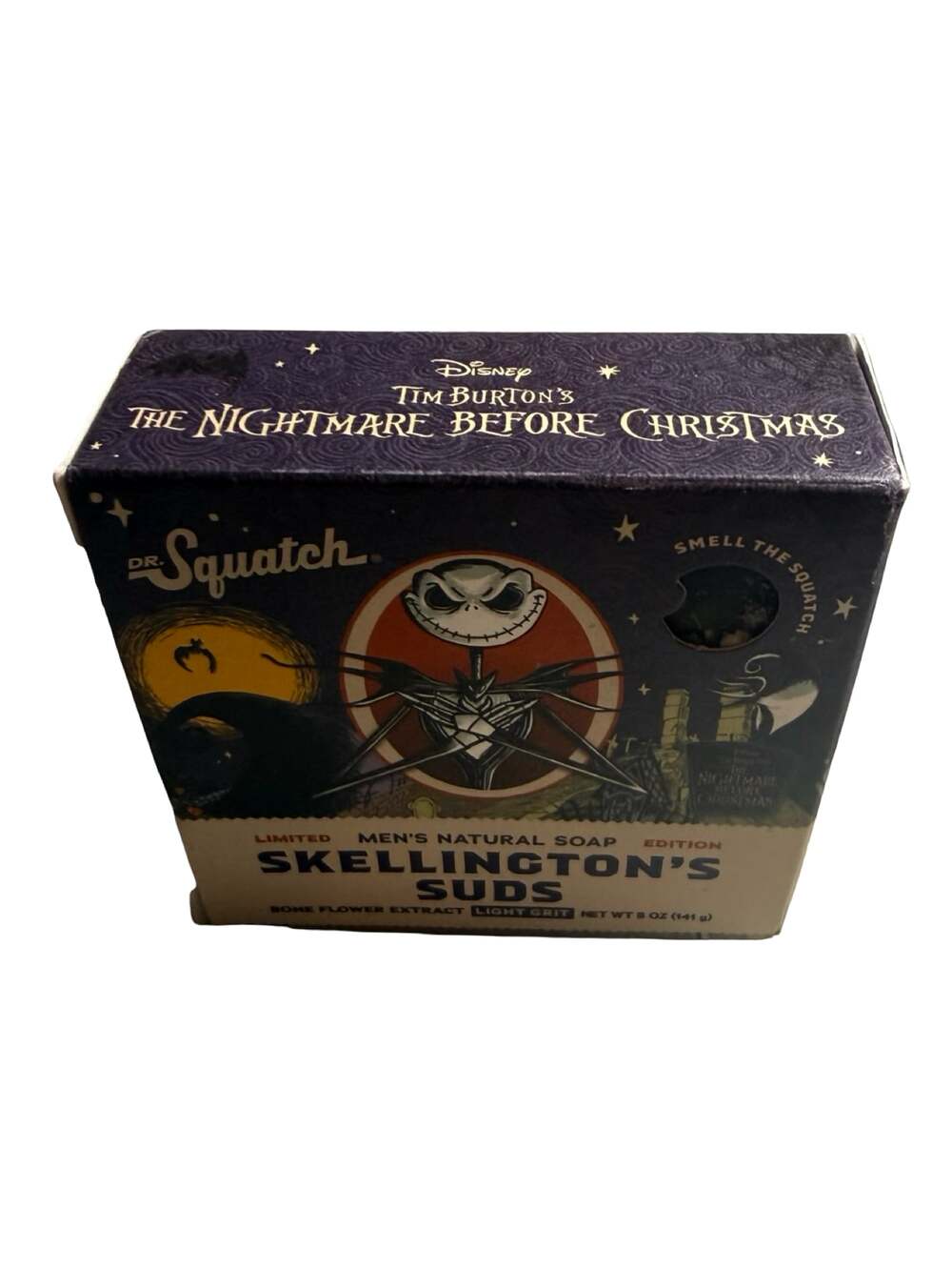 Dr. Squatch The Nightmare Before Christmas Skellington's Suds Men's Soap 5 oz
